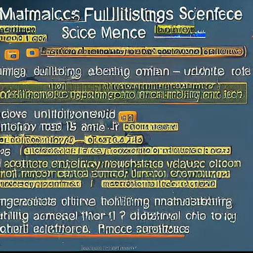 Prompt: Mathematics unifying science