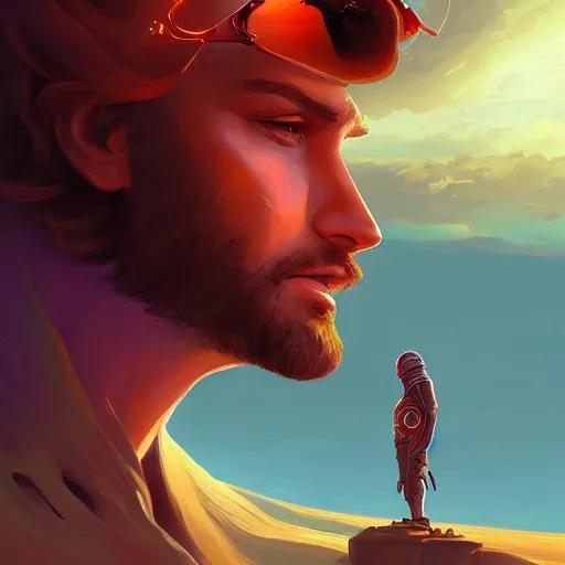 Prompt: portrait of duncan idaho, dune, retrowave, behance hd, concept art by jesper ejsing, by rhads, makoto shinkai cyril rolando, madgwick