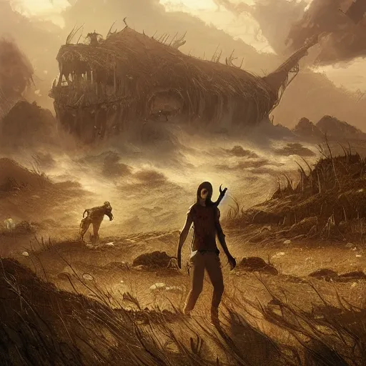 Image similar to zombie apocalypse by jessica rossier, detailed