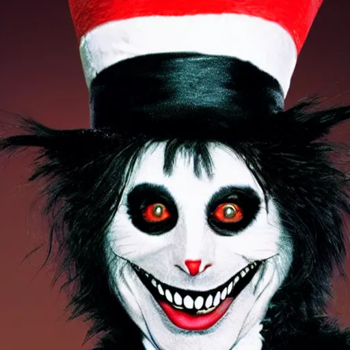 Image similar to alice cooper as cat in the hat