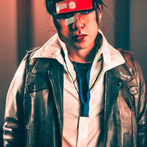 Image similar to Masterhacker from Kung Fury, XF IQ4, 150MP, 50mm, F1.4, ISO 200, 1/160s, natural light