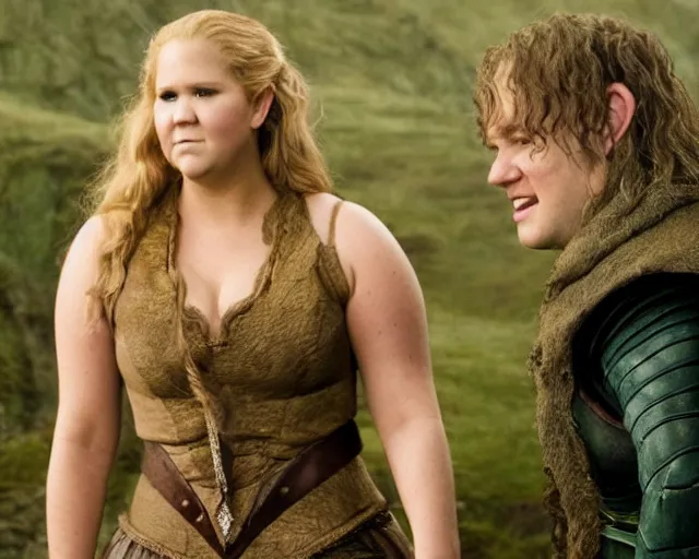 Image similar to amy schumer in lord of the rings, movie still