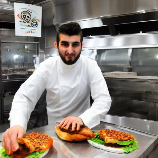 Prompt: Oğuzhan Şahin working for Ercan Burger.
