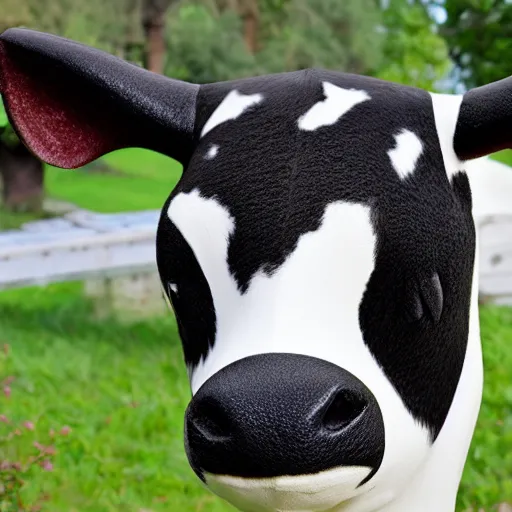 Prompt: cross between a cute cat head and a cow , natural, photorealistic ,photo