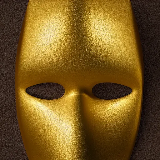 Prompt: gold plated face mask, octane render,