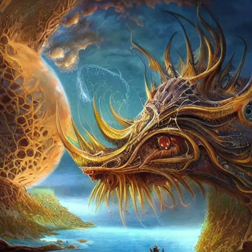 Image similar to fantasy art hyper realistic ai created interesting bizarre subconscious fantastic art award winning best ultra detailed magnificent
