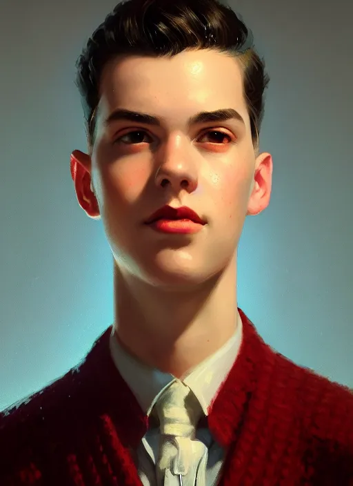 Image similar to portrait of young dilton doiley, 1 9 5 0 s, intricate, elegant, glowing lights, highly detailed, digital painting, artstation, concept art, smooth, sharp focus, illustration, art by wlop, mars ravelo and greg rutkowski