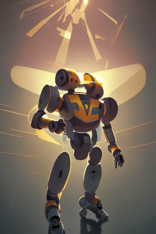 Image similar to metabots medabots medarotto medarot robot minimalist comics, behance hd by jesper ejsing, by rhads, makoto shinkai and lois van baarle, ilya kuvshinov, rossdraws global illumination ray tracing hdr radiating a glowing aura