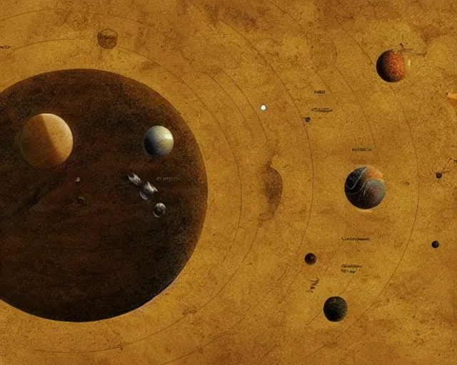 Image similar to solar system, a closeup simple vector pop surrealism, by ( leonardo da vinci ) and greg rutkowski