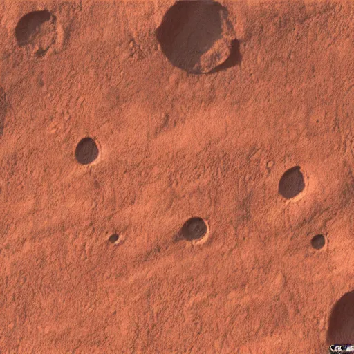 Prompt: painting of cat paw imprint on a mars surface, style of greg rutkowski