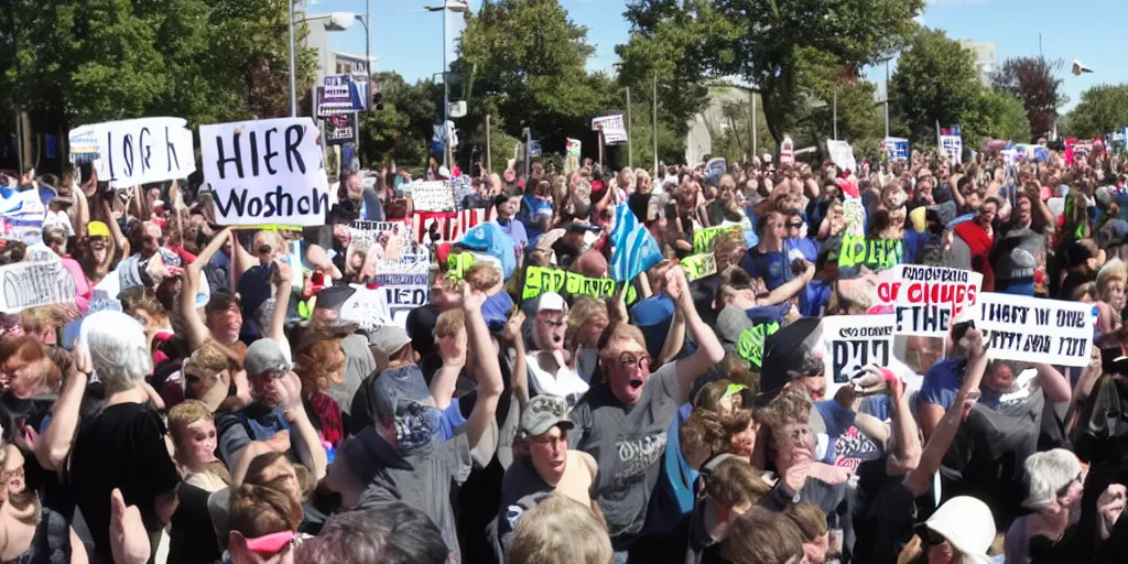 Prompt: Westboro baptist church protest