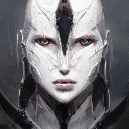 Image similar to a symmetrical portrait by greg rutkowski, inspired by cibo from tsutomu nihei, digital art, unreal engine 5, trending on artstation, deviantart, pinterest, rule of thirds, 4 k uhd image