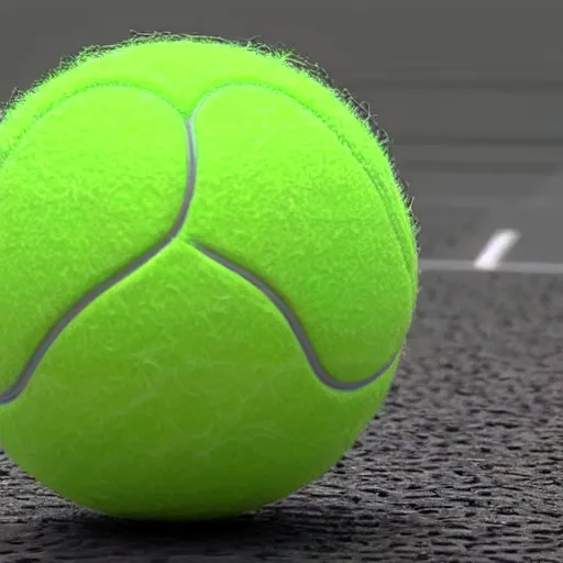 Prompt: A tennis ball that has came to life, hyper realistic, HD, HQ, photo realistic