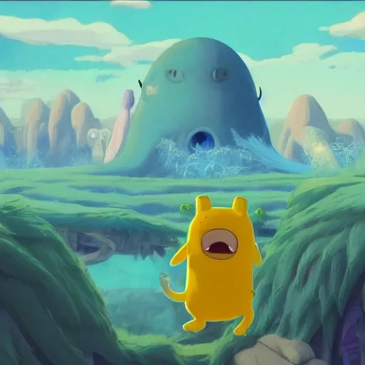 Prompt: amazing cute monster creature ,a screenshot from adventure time, by Salvador dali and Makoto Shinkai