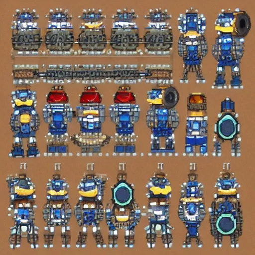 Image similar to megaman steampunk spritesheet