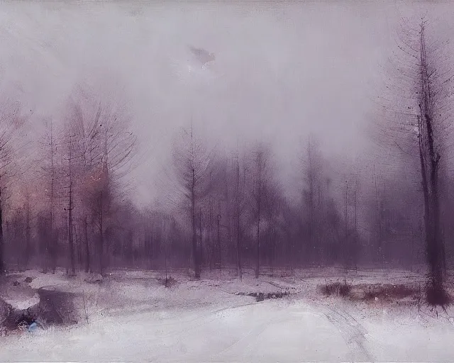 Prompt: winter meadow by finnian macmanus