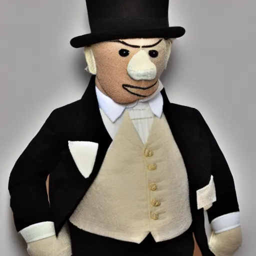 Image similar to plush winston churchill, detailed, custom