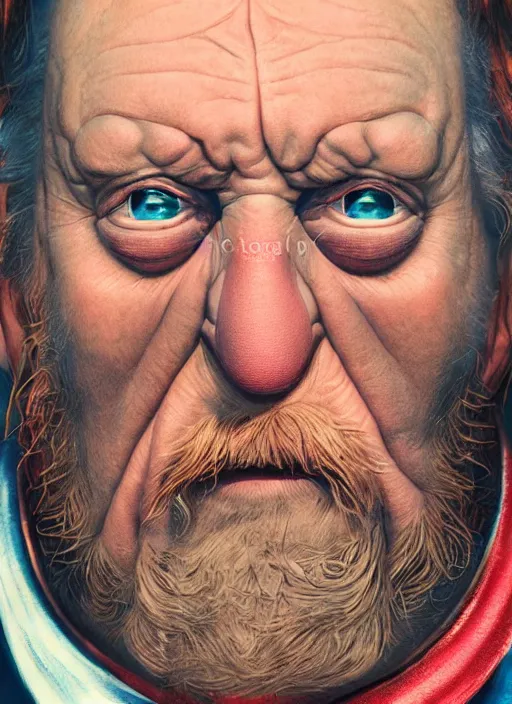 Image similar to photorealistic 3 0 0 0 ( dr. john a. zoidberg ), portrait photography feroflex photorealistic studio lighting ektachrome detailed intricate face details, ultradetails, beautiful face, realistic shaded perfect face, extremely fine details