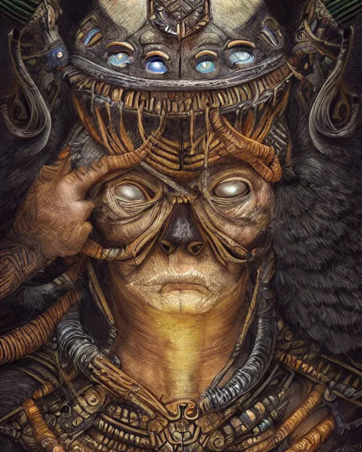 Prompt: digital painting of uku pacha, the incan underworld, by filipe pagliuso and justin gerard, symmetric, fantasy, realistic, highly detailed, realistic, intricate, sharp focus, tarot card, portrait
