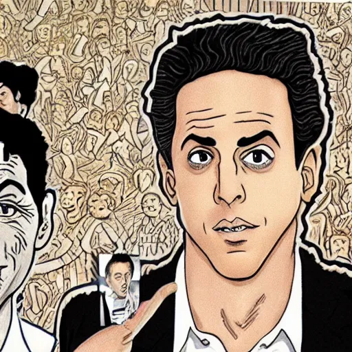 Image similar to Jerry Seinfeld, by Junji Ito