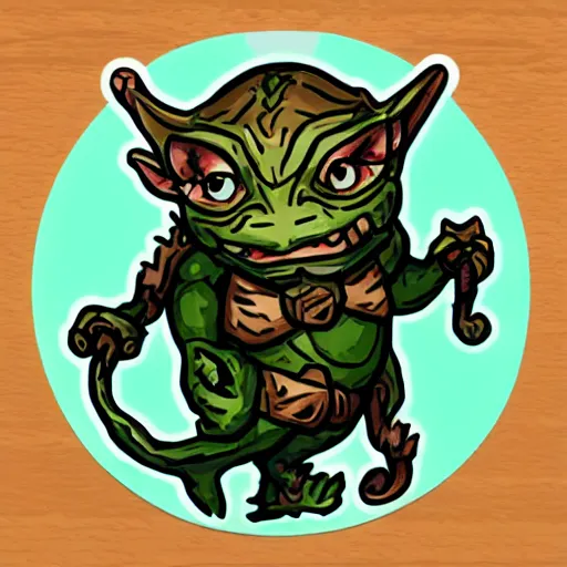 Image similar to cute d & d goblin druid character sticker