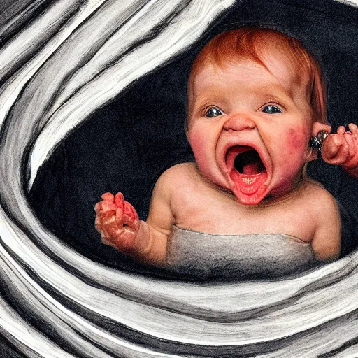 Prompt: baby eating it’s twin in the womb, hyper realistic, 8k resolution, moody, artistic, horror,