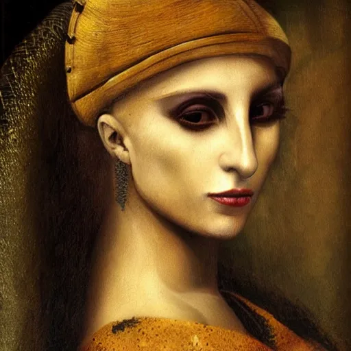 Prompt: lady gaga painted by leonardo da vinci