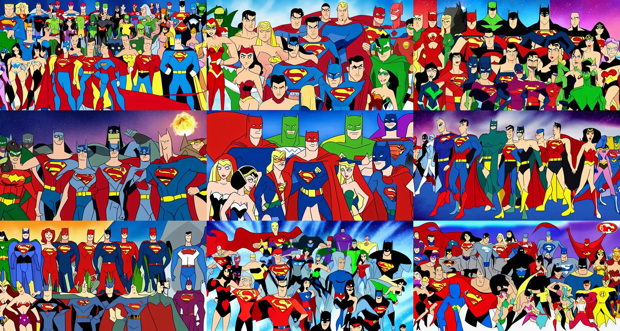 Prompt: Screenshot of an episode of the show Justice League Unlimited. Cartoon Network.