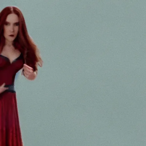 Prompt: Scarlet Witch pregnant, movie screencap