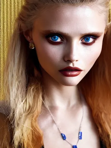 Image similar to portrait of abbey lee by yizheng ke