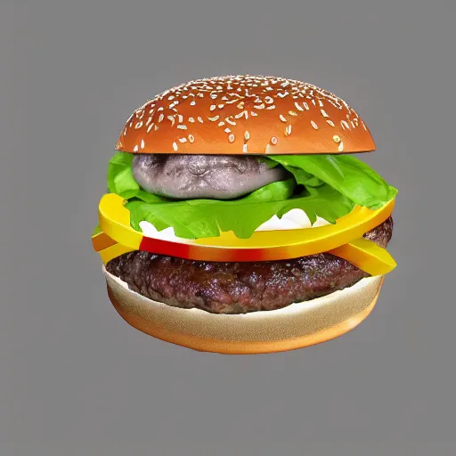 Prompt: burger with a blobfish inside, extremely detailed, 8k resolution, high detail