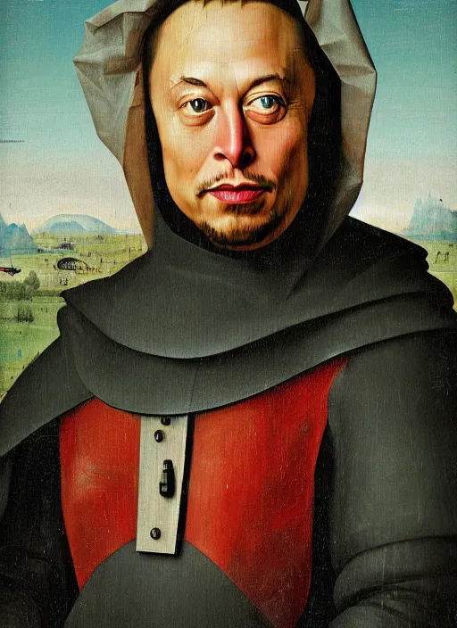 Prompt: elon musk painted by hieronymus bosch, detailed digital art, trending on Artstation