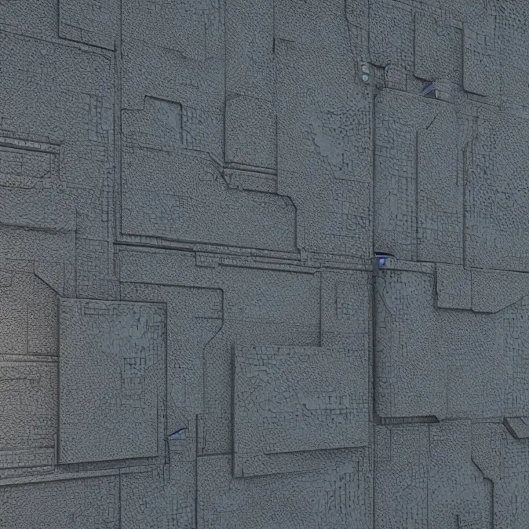 Prompt: normal map for futuristic high tech wall texture, art station, cgi, substance painter, c 4 d, redshift, octane, free texture, 4 k, high quality