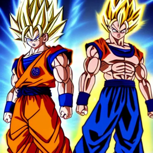 Prompt: super saiyan god goku vs ultra ego vegeta