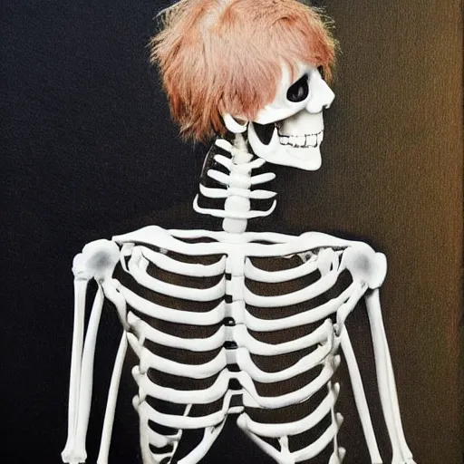 Prompt: ed sheeran portrayed as a skeletal structure body, 1 8 th century art