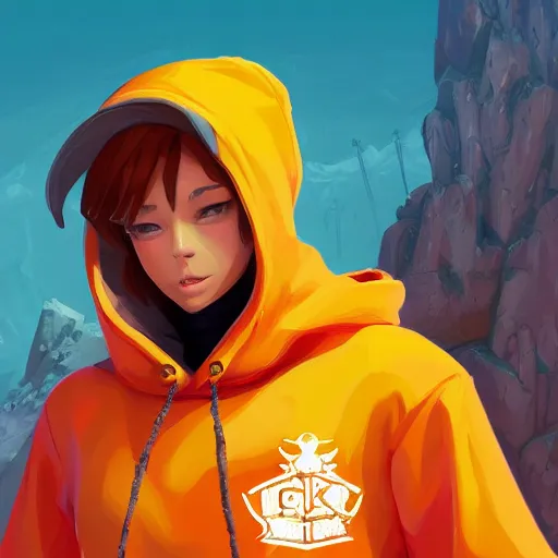 Image similar to Angel cherub ski mask orange hoodie, golden necklace, fantasy art apex fortnite Video game icon, 2d game art gta5 cover , official fanart behance hd artstation by Jesper Ejsing, by RHADS, Makoto Shinkai and Lois van baarle, ilya kuvshinov, rossdraws