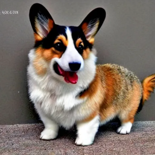 Image similar to A Corgi mixed with a Chinese dragon.