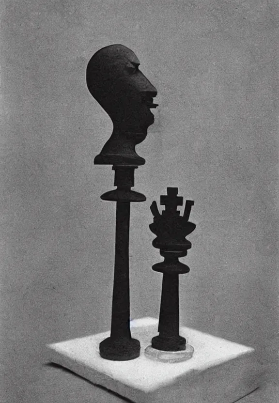 Image similar to a chess - piece building machine, a surrealist sculpture by marcel duchamp, archival pigment print, 1 9 1 4, conceptual art, artwork, academic art, surrealist, fluxus