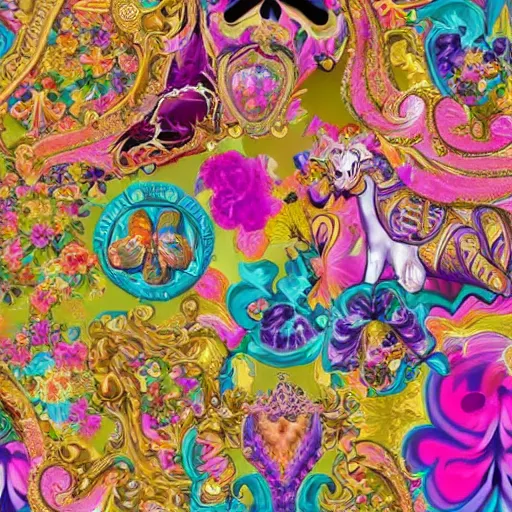 Image similar to Lisa Frank and Baroque collaboration