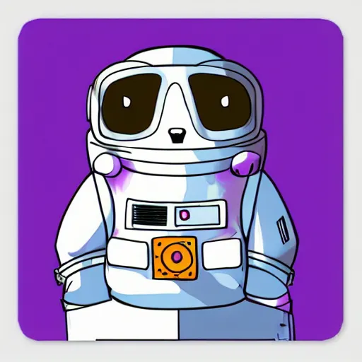 Prompt: a purple astronaut hamster in the style of studio gibli