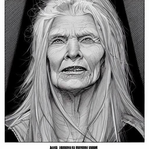 Image similar to a beautiful portrait of an old woman Travis Charest style