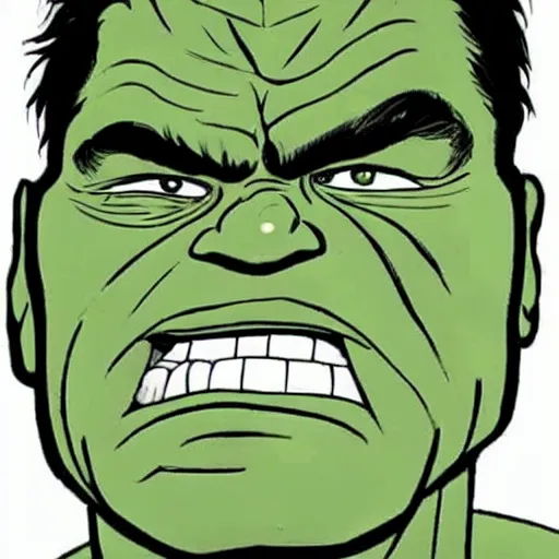 Prompt: mark ruffalo as the hulk asking for a refund