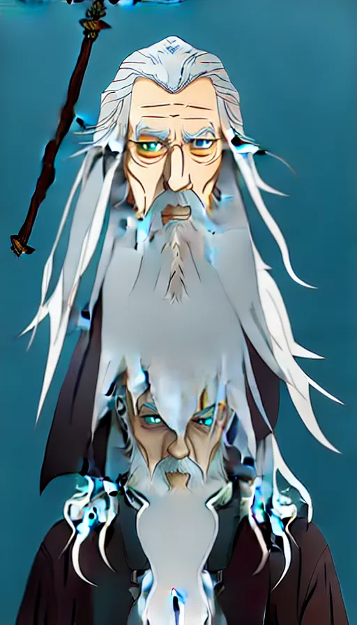 Image similar to gandalf ecogoth from the near future past, anime, manga, studio mir