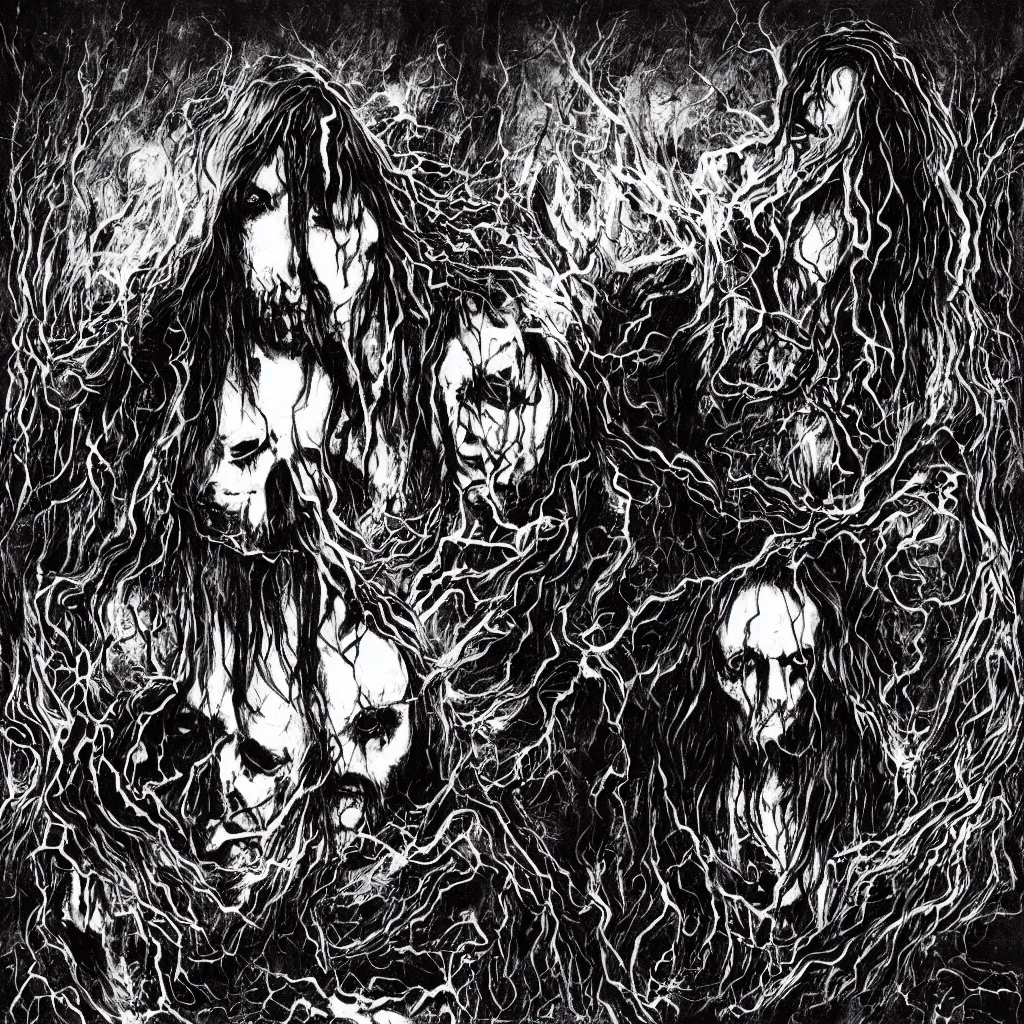 Image similar to black metal album art