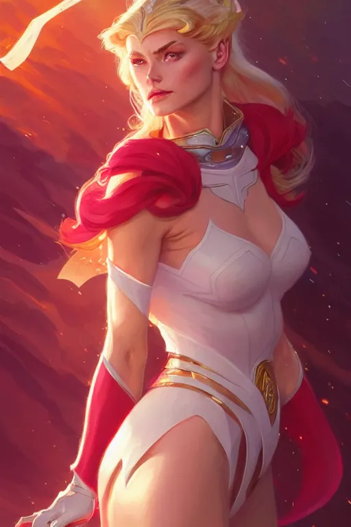 Prompt: Adora, She-ra, fantasy, intricate, elegant, highly detailed, digital painting, artstation, concept art, matte, sharp focus, illustration, art by Artgerm and Greg Rutkowski and Alphonse Mucha