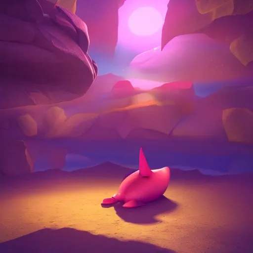 Prompt: a colourful wise magic whale, digital art, unreal engine, epic lighting, amazing, dreamlike, 3d render