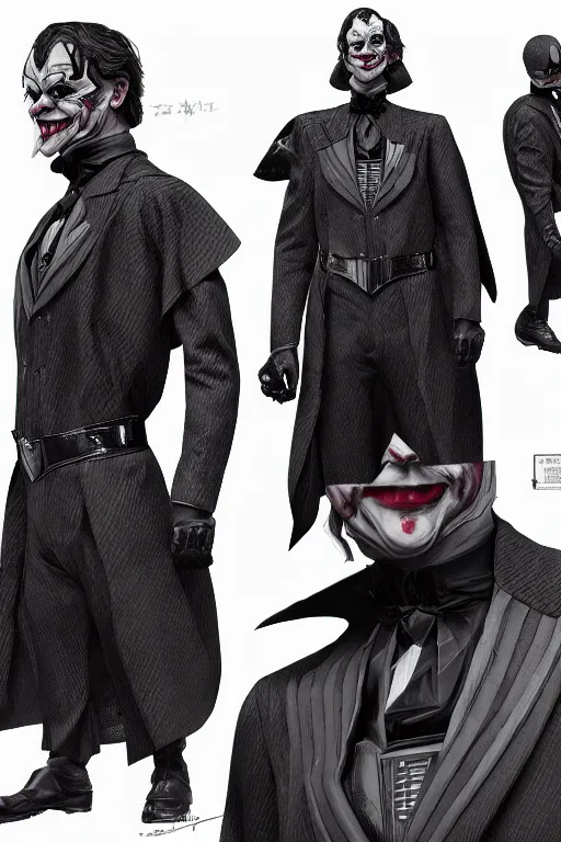 Image similar to Joker wearing vader's armor suit, full character, artstation, highly detailed, highly realistic