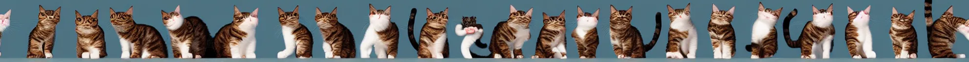 Prompt: 1 0 frames from a video showing a cat jumping