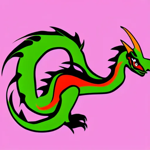 Image similar to vector art of welsh dragon and panda mixed, intercrossed, chimera, adobe illustrator