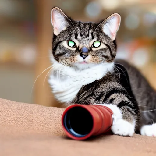 Prompt: a cat with binoculars